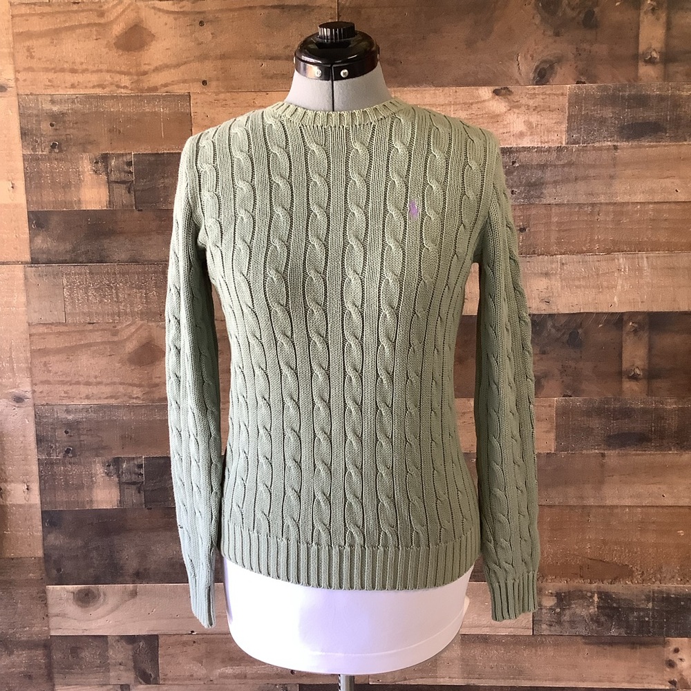 Ralph Lauren Cable Sweater in Sage